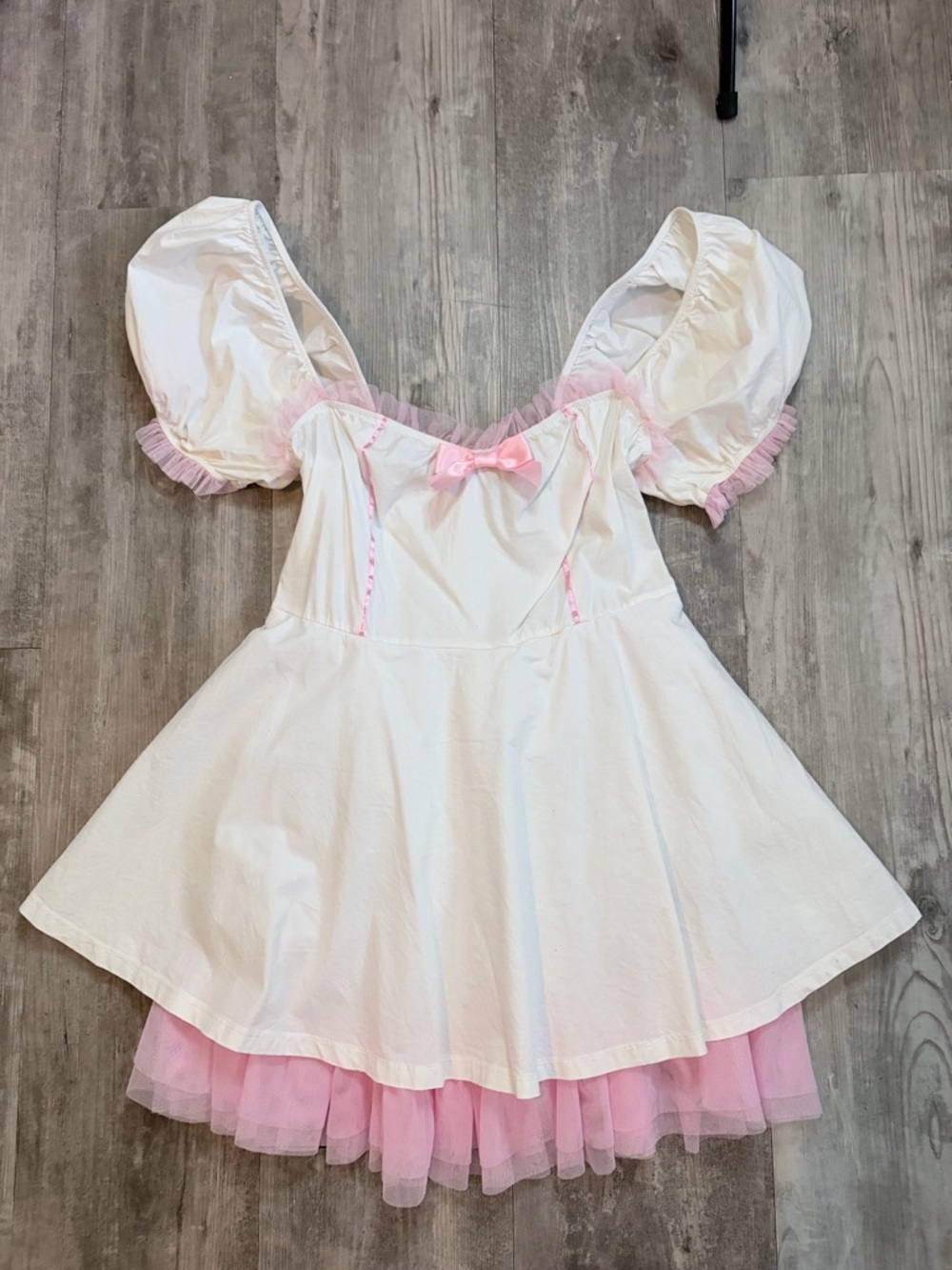 pink + white lolita dress